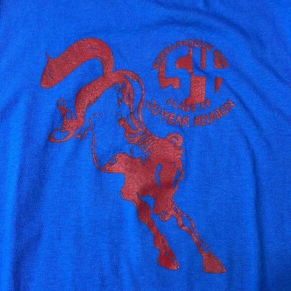 Vintage T-Shirt Made in USA Large Hanes 50/50 Tag “Class Of 1954” Reunion 1984 - Picture 2 of 10